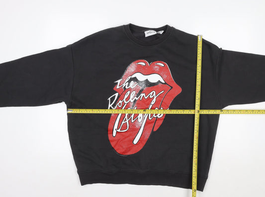 Womens UK Size S Primark Black Pullover Sweatshirt