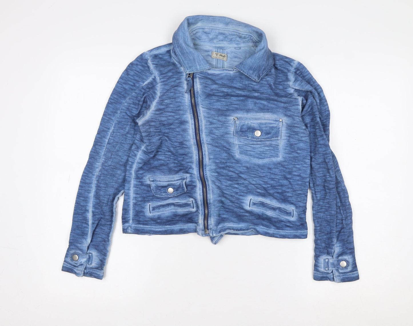 Girls UK Size 14 Years NEXT Blue Biker Coat