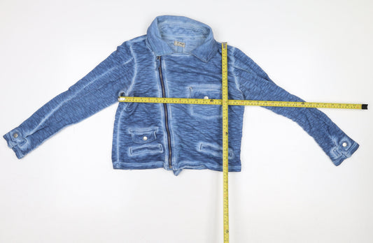 Girls UK Size 14 Years NEXT Blue Biker Coat