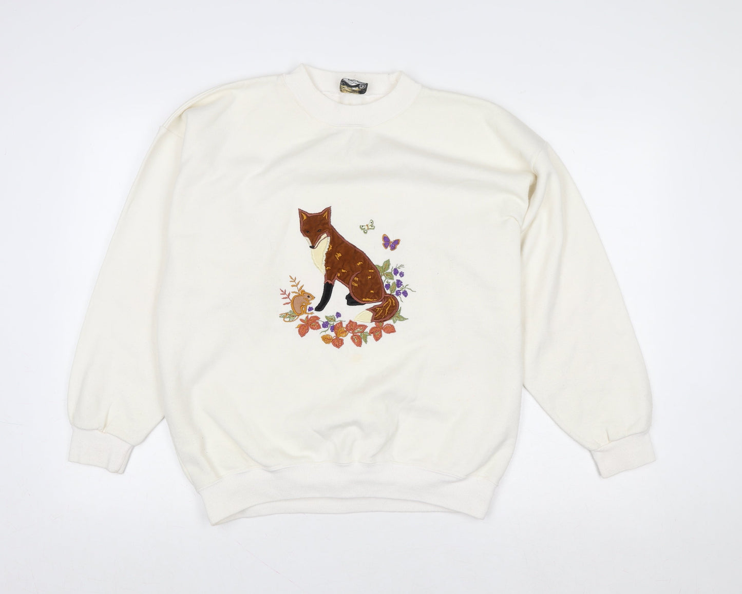 Womens UK Size 12 Acorn Leisure Ivory Pullover Sweatshirt