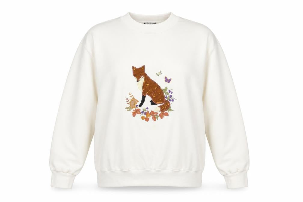 Womens UK Size 12 Acorn Leisure Ivory Pullover Sweatshirt
