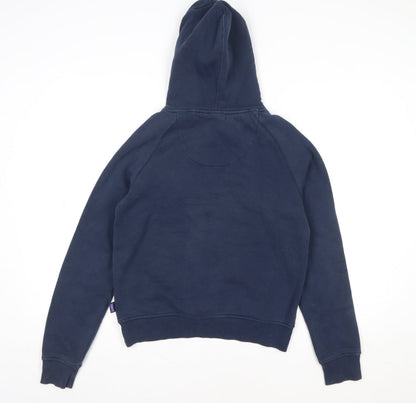 Mens UK Size M Plain Lazy Blue Pullover Hoodie