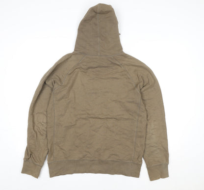 Mens UK Size M Cust_om Brand Brown Pullover Hoodie