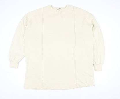 Womens UK Size 10 PRETTYLITTLETHING Beige Pullover Sweatshirt