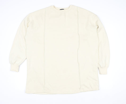 Womens UK Size 10 PRETTYLITTLETHING Beige Pullover Sweatshirt