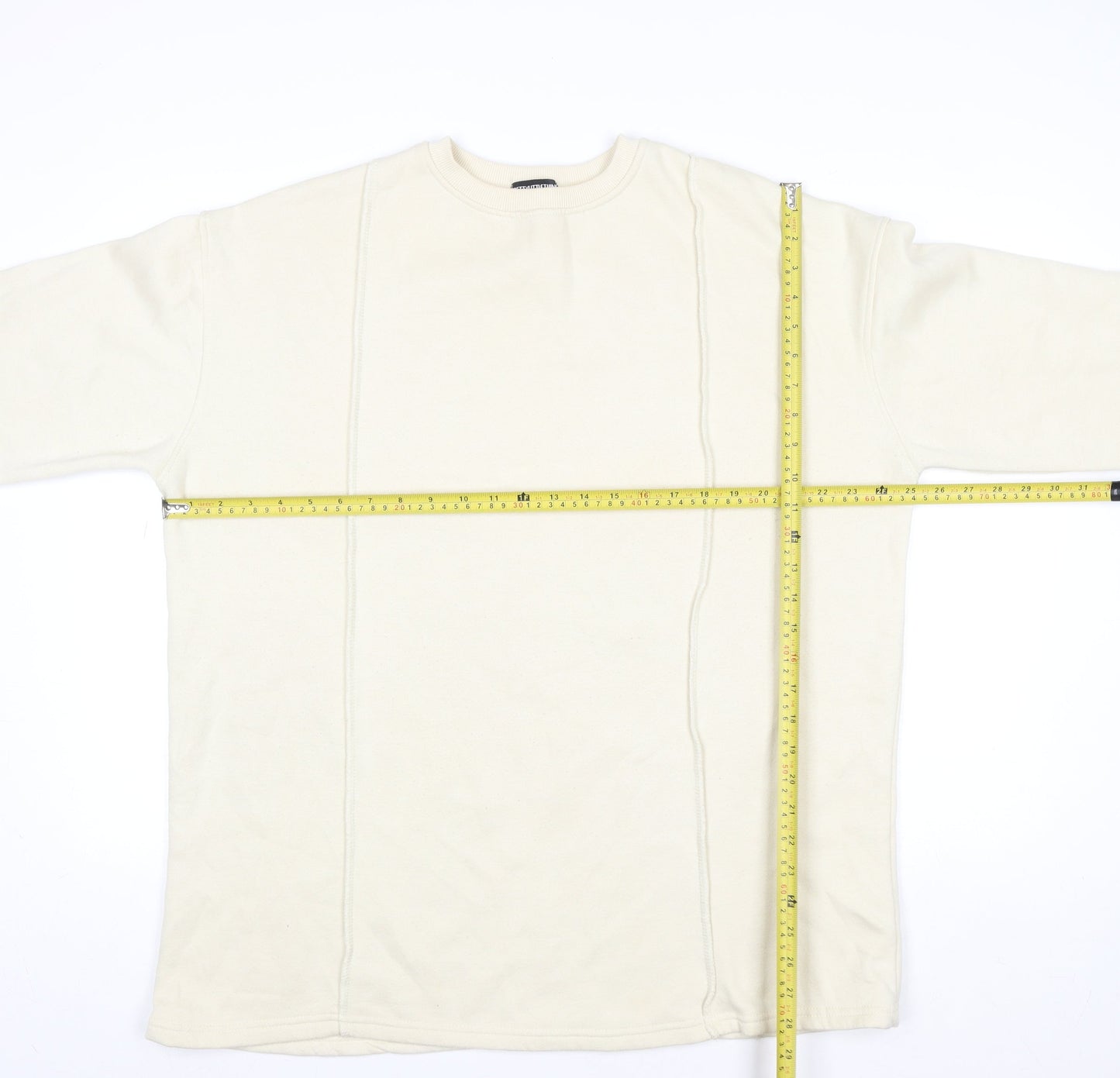 Womens UK Size 10 PRETTYLITTLETHING Beige Pullover Sweatshirt