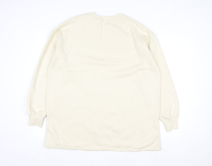 Womens UK Size 10 PRETTYLITTLETHING Beige Pullover Sweatshirt