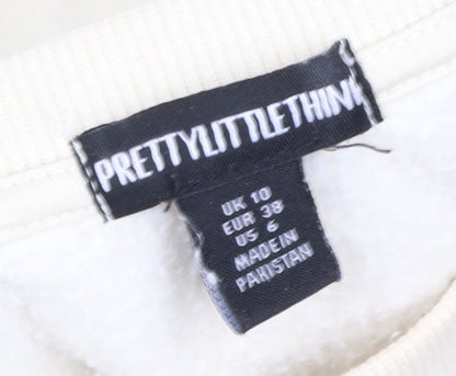 Womens UK Size 10 PRETTYLITTLETHING Beige Pullover Sweatshirt