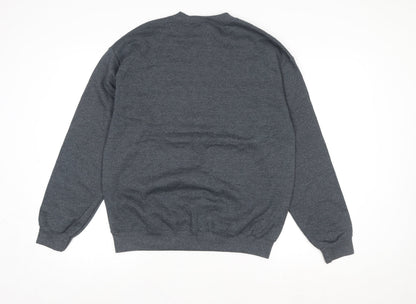 Womens UK Size M Gildan Grey Pullover Sweatshirt
