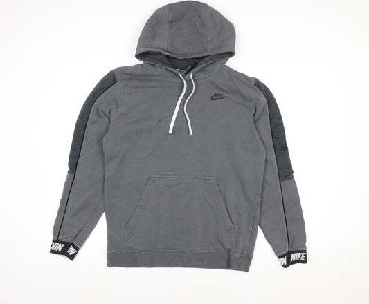 Womens UK Size M Nike Grey Pullover Hoodie