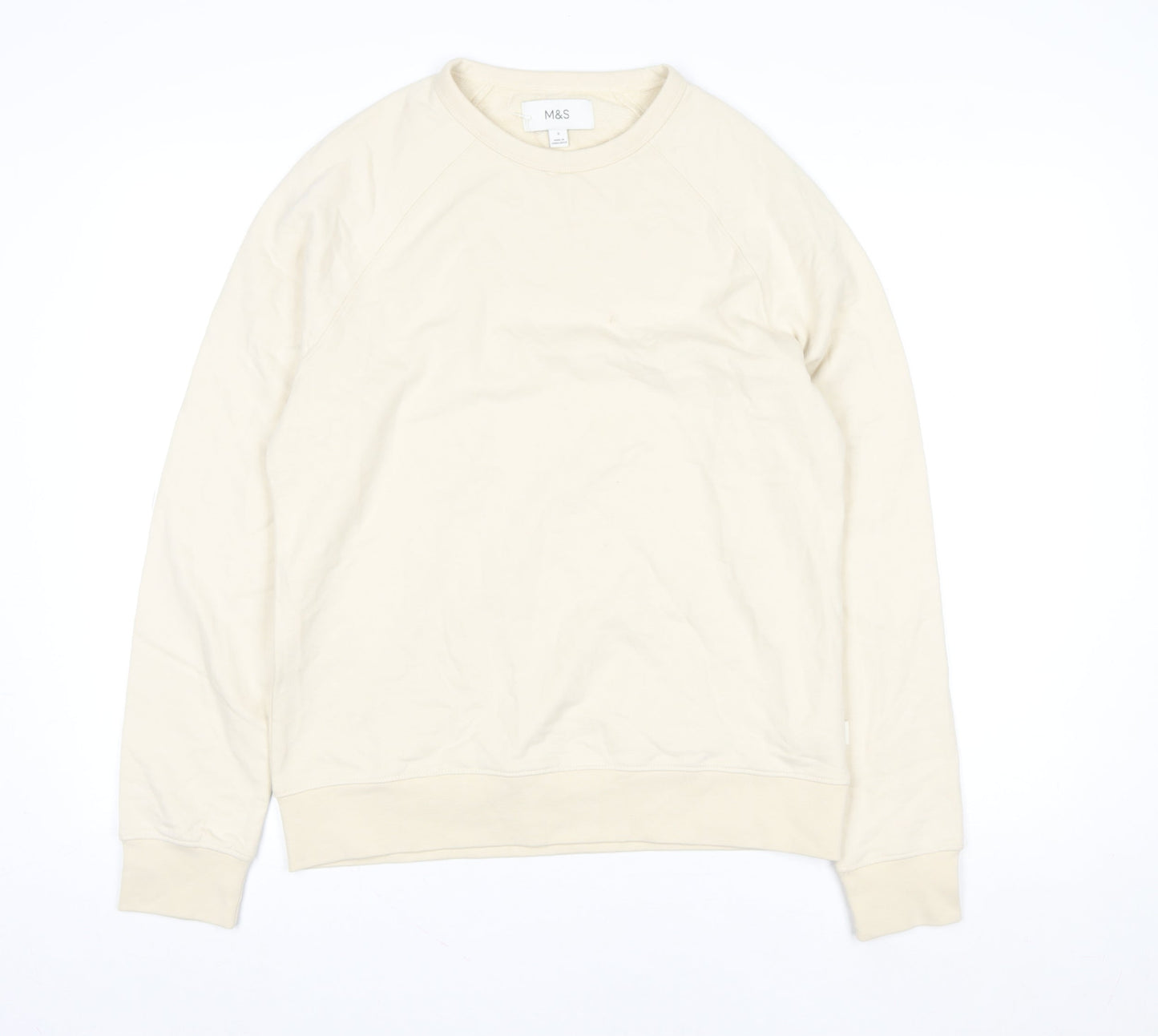Womens UK Size S Marks and Spencer Beige Pullover Sweatshirt
