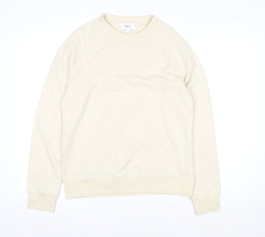 Womens UK Size S Marks and Spencer Beige Pullover Sweatshirt