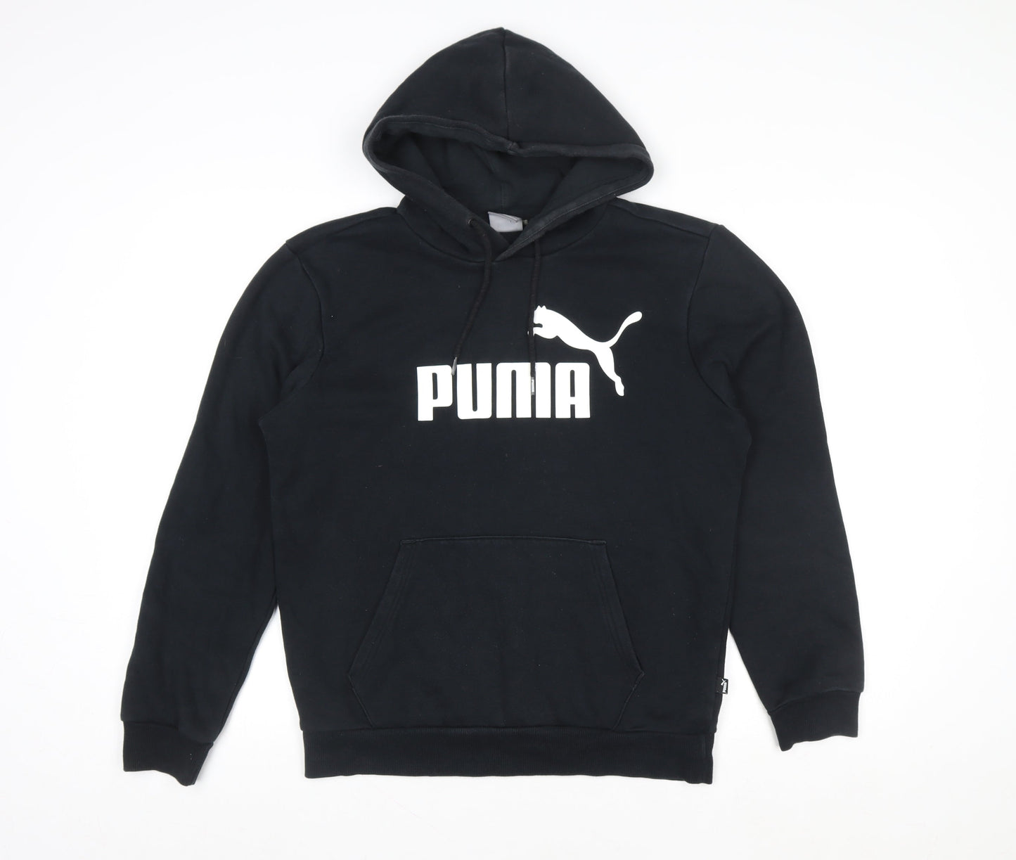 Mens UK Size S PUMA Black Pullover Hoodie