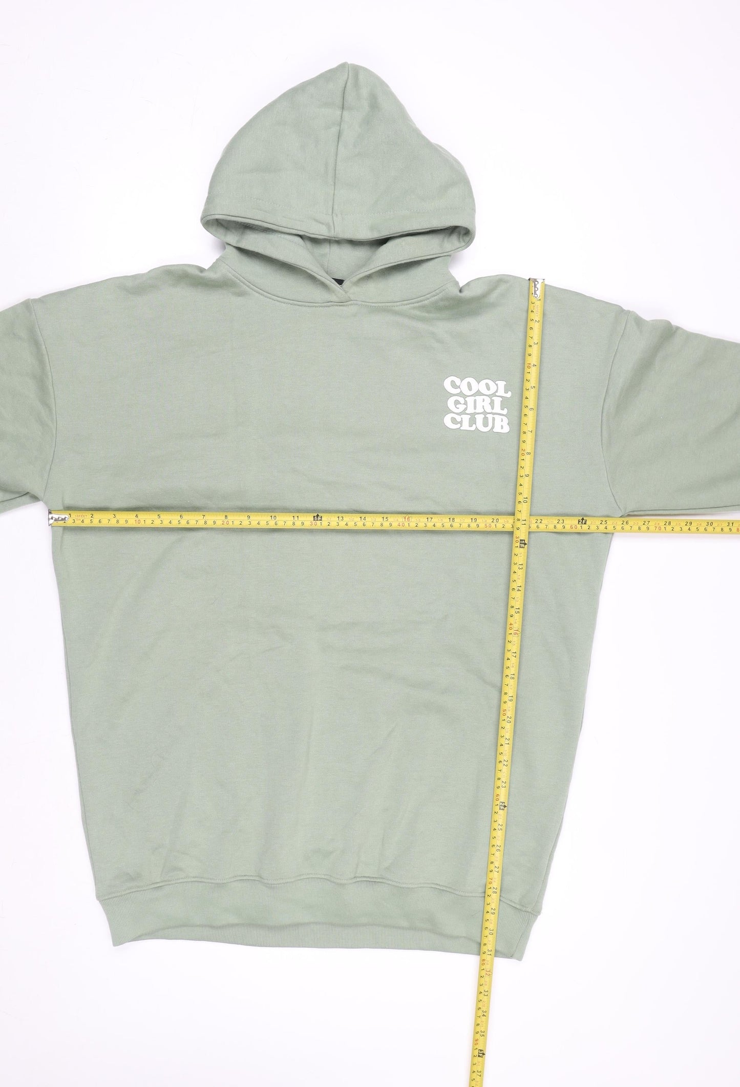 Womens UK Size 12 PRETTYLITTLETHING Green Pullover Hoodie