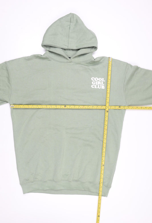 Womens UK Size 12 PRETTYLITTLETHING Green Pullover Hoodie