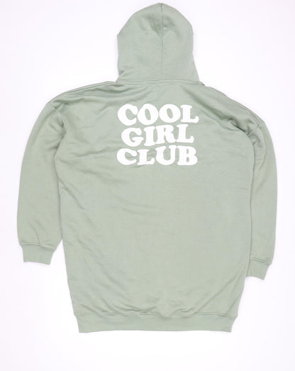 Womens UK Size 12 PRETTYLITTLETHING Green Pullover Hoodie