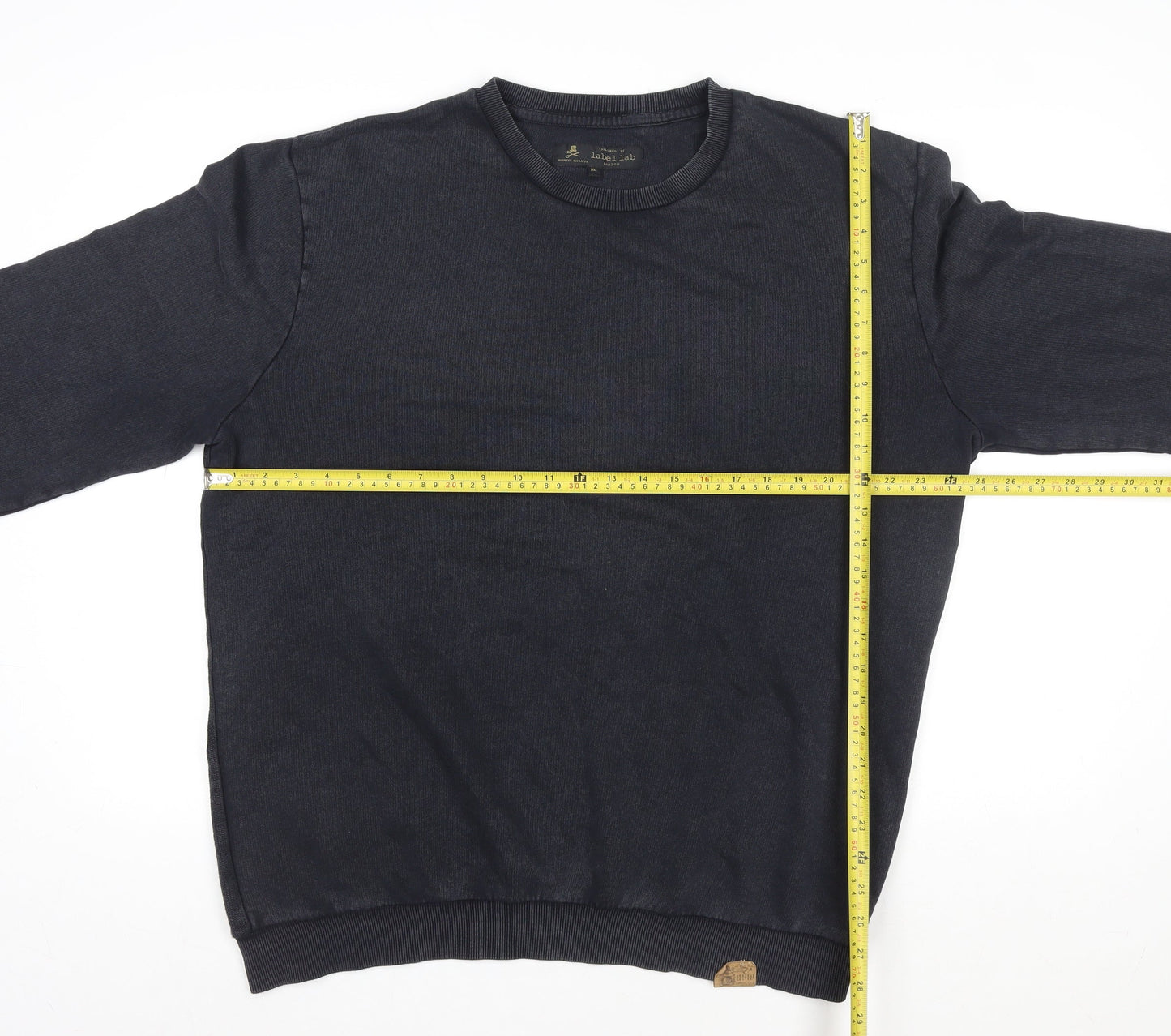 Mens UK Size XL Label Lab Black Pullover Sweatshirt