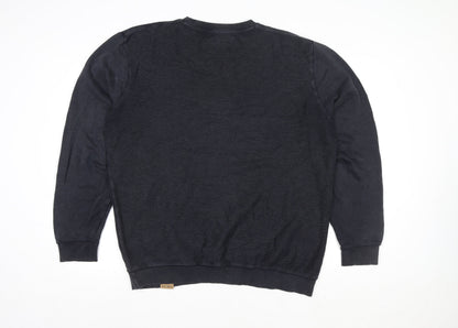 Mens UK Size XL Label Lab Black Pullover Sweatshirt