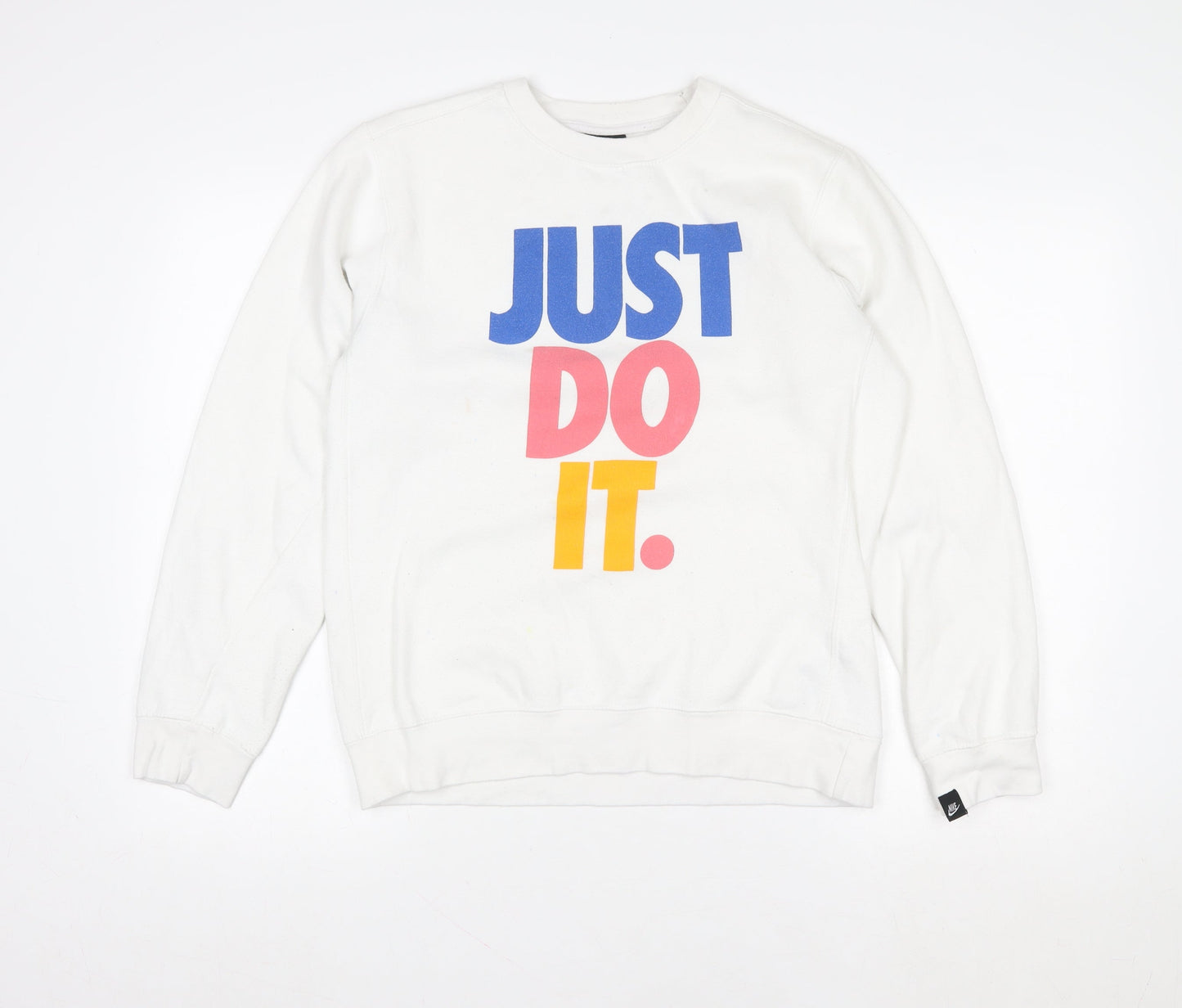 Womens UK Size M Nike White Pullover Sweatshirt
