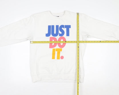 Womens UK Size M Nike White Pullover Sweatshirt