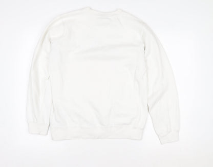 Womens UK Size M Nike White Pullover Sweatshirt