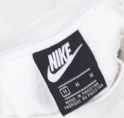 Womens UK Size M Nike White Pullover Sweatshirt