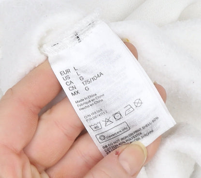 Womens UK Size 14 Bershka White Pullover Sweatshirt