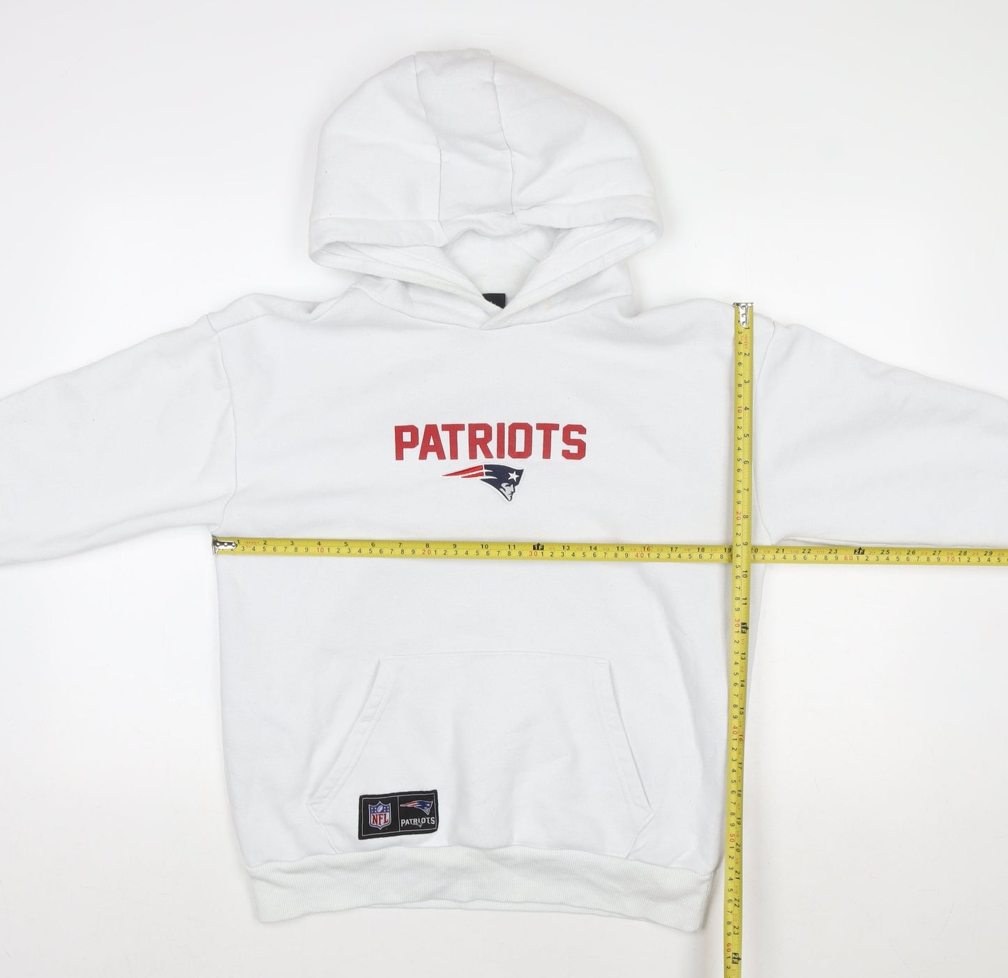 Mens UK Size M Primark White Pullover Hoodie