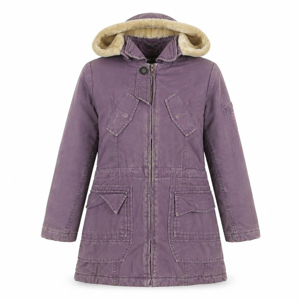 Teens UK Size 6 DKNY Purple Parka Coat