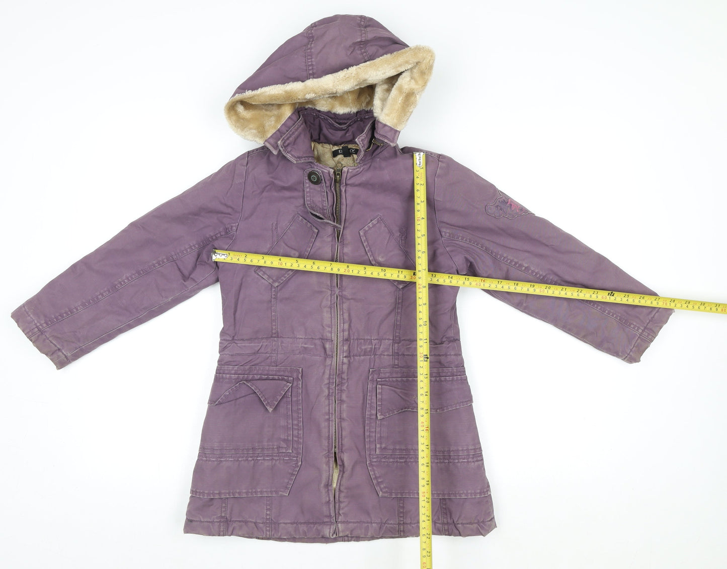 Teens UK Size 6 DKNY Purple Parka Coat