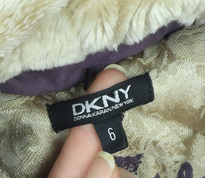 Teens UK Size 6 DKNY Purple Parka Coat