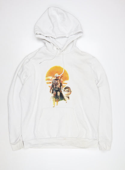 Mens UK Size 3XL Star Wars White Pullover Hoodie