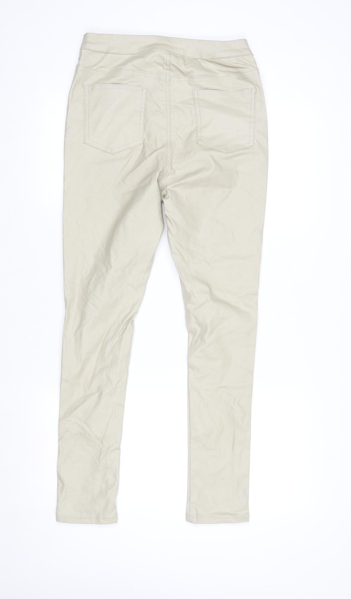 Womens UK Size 10 PRETTYLITTLETHING Slim Fit Skinny Beige Jeans