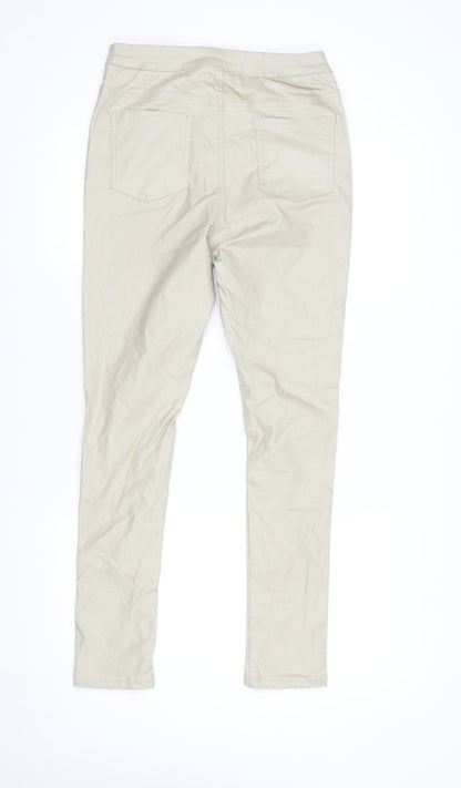 Womens UK Size 10 PRETTYLITTLETHING Slim Fit Skinny Beige Jeans