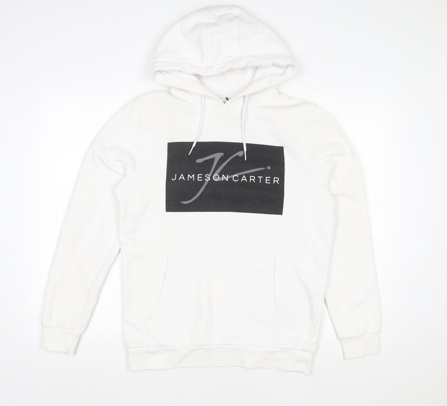 Womens UK Size M Jameson Carter White Pullover Hoodie