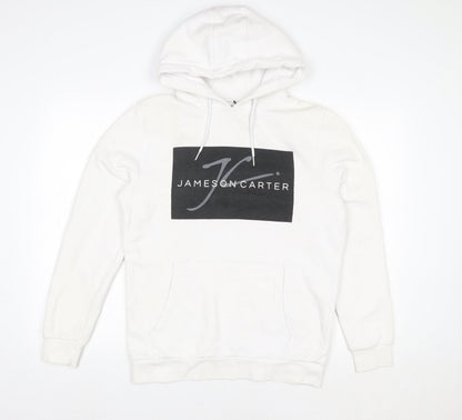 Womens UK Size M Jameson Carter White Pullover Hoodie