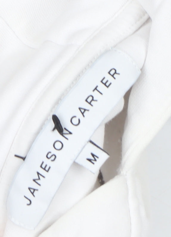 Womens UK Size M Jameson Carter White Pullover Hoodie