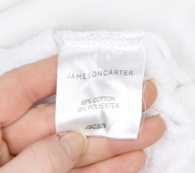 Womens UK Size M Jameson Carter White Pullover Hoodie