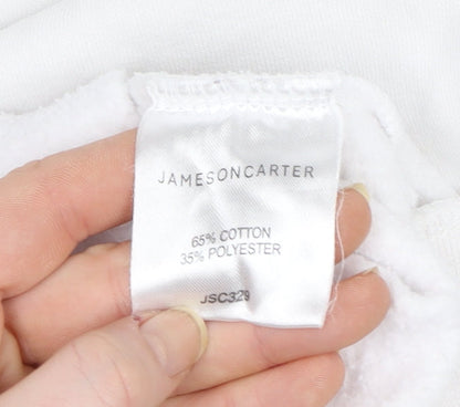 Womens UK Size M Jameson Carter White Pullover Hoodie