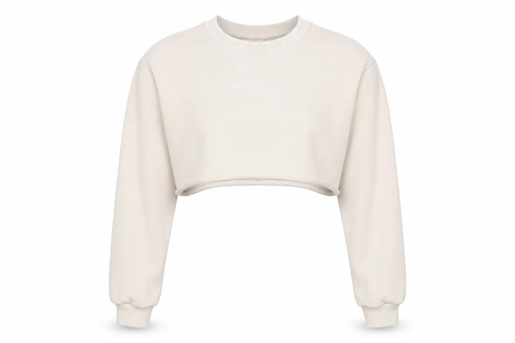 Womens UK Size S Ryderwear Beige Pullover Sweatshirt