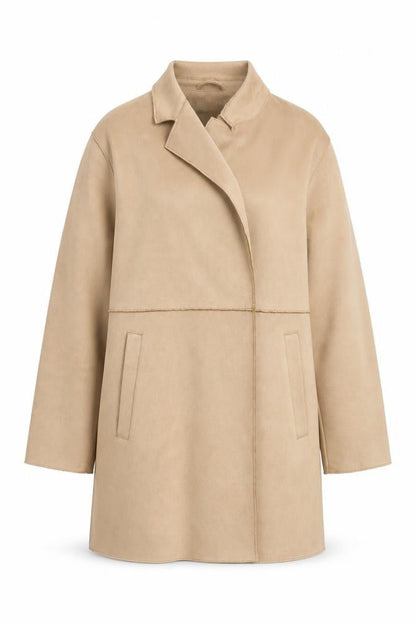Womens UK Size 10 New Look Beige Overcoat