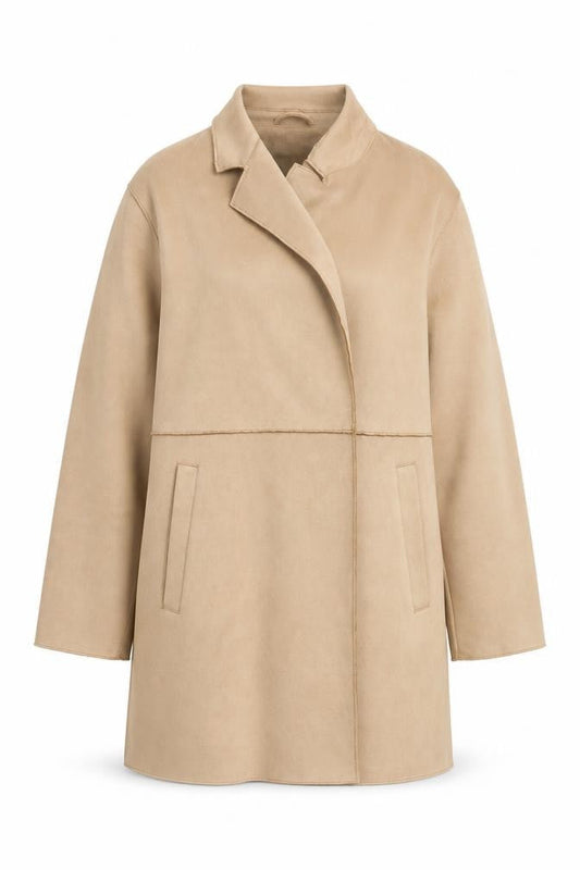 Womens UK Size 10 New Look Beige Overcoat