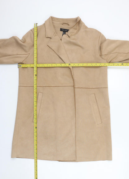 Womens UK Size 10 New Look Beige Overcoat