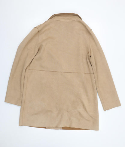 Womens UK Size 10 New Look Beige Overcoat