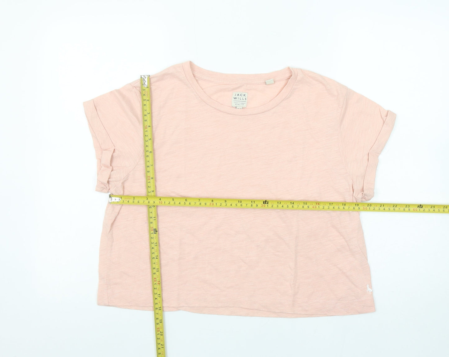 Womens UK Size 12 Jack Wills Pink Basic T-Shirt
