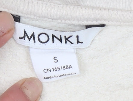 Womens UK Size S Monki Beige Pullover Hoodie