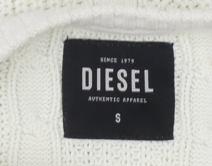Womens UK Size S Diesel Ivory Pullover Jumper