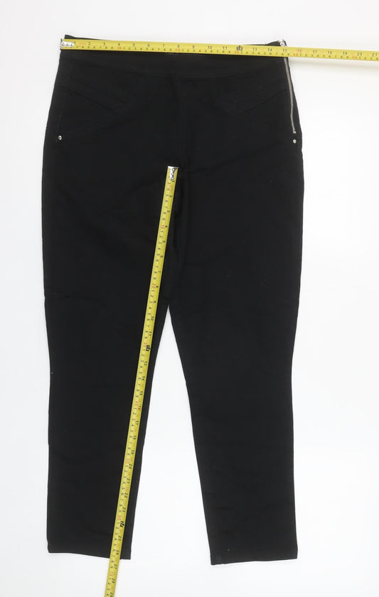 Womens UK Size 10 Wallis Slim Fit Jegging Black Trousers