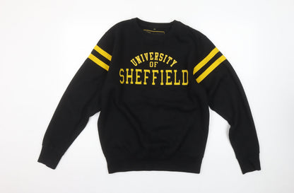 Womens UK Size S The University of Sheffield Black Pullover Sweatshirt