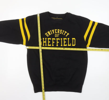 Womens UK Size S The University of Sheffield Black Pullover Sweatshirt